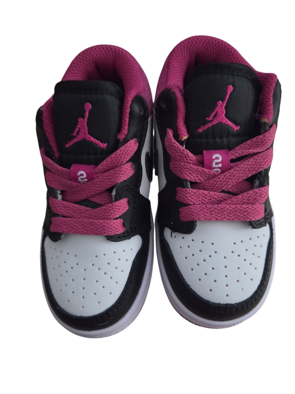Jordan Kids' Pink and Black Low-Top Sneakers